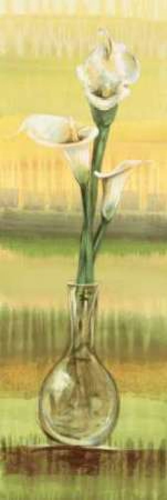 Calla Lilies Canvas Art - Selina Werbelow (8 x 24)
