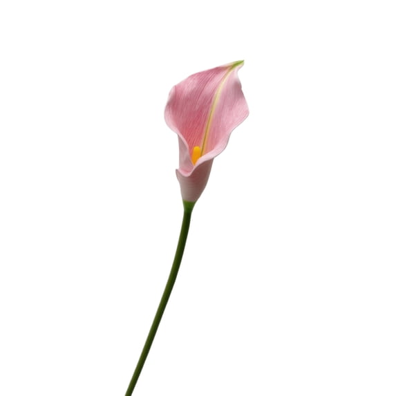Calla Lily Artificial Flowers | Real Touch Long Hobby Artificial Flowers | Faux Calla Lilies for Home Decorations, Pink 14 Inch Single Hobby