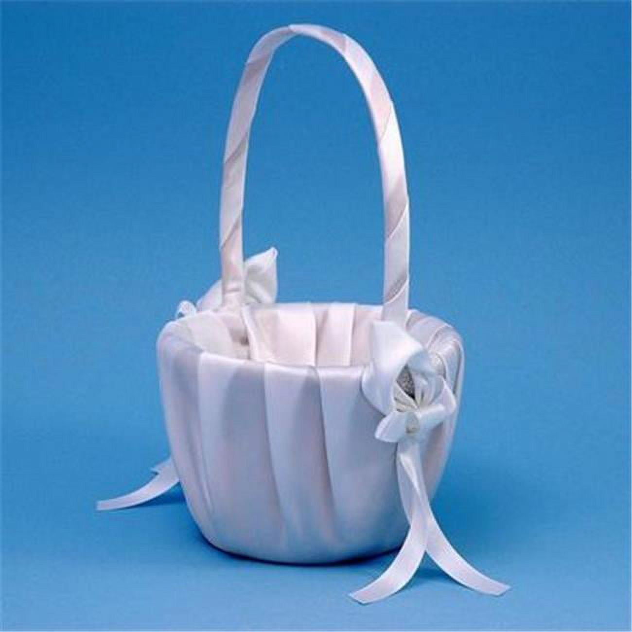 Calla Lily Flower Girl Basket White