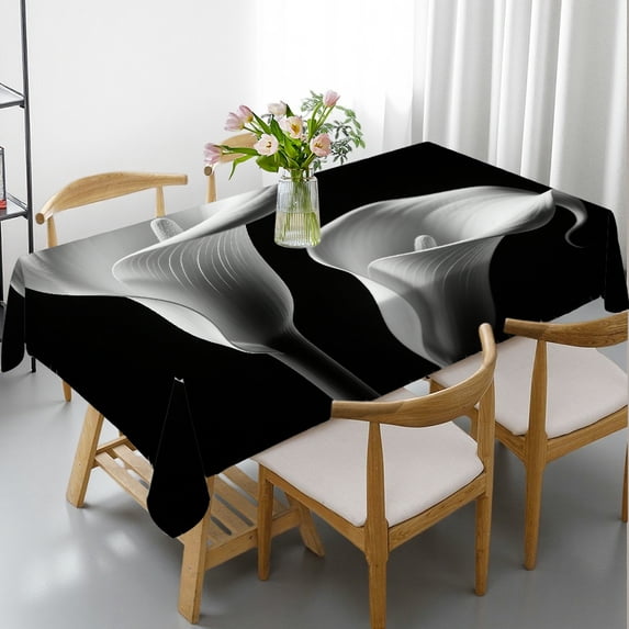 Calla Lily Flower Plant Rectangular Tablecloth, 2D Flat Printing ...