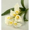 Calla Lily Pick Blooms and Leaves Cream 10 Inches