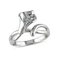 thumbnail image 1 of Calla Lily Promise Fashion Ring in Sterling Silver with Diamonds (Color H-I I1-I2), 1 of 4
