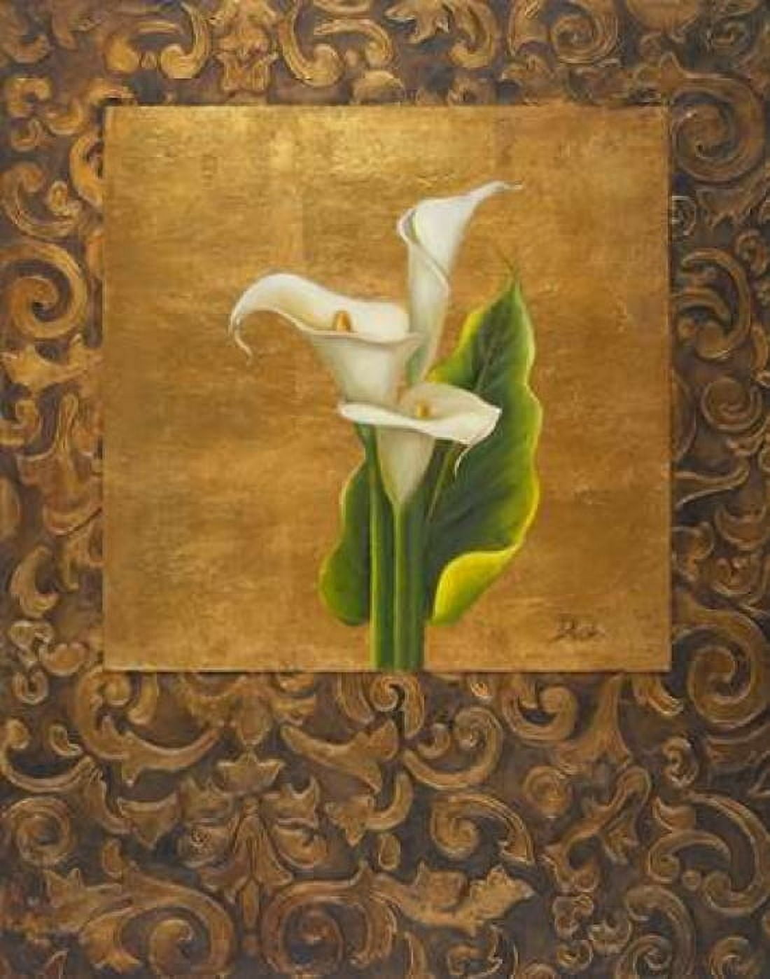 Calla Lily with Arabesque I Canvas Art - Patricia Pinto (22 x 28)