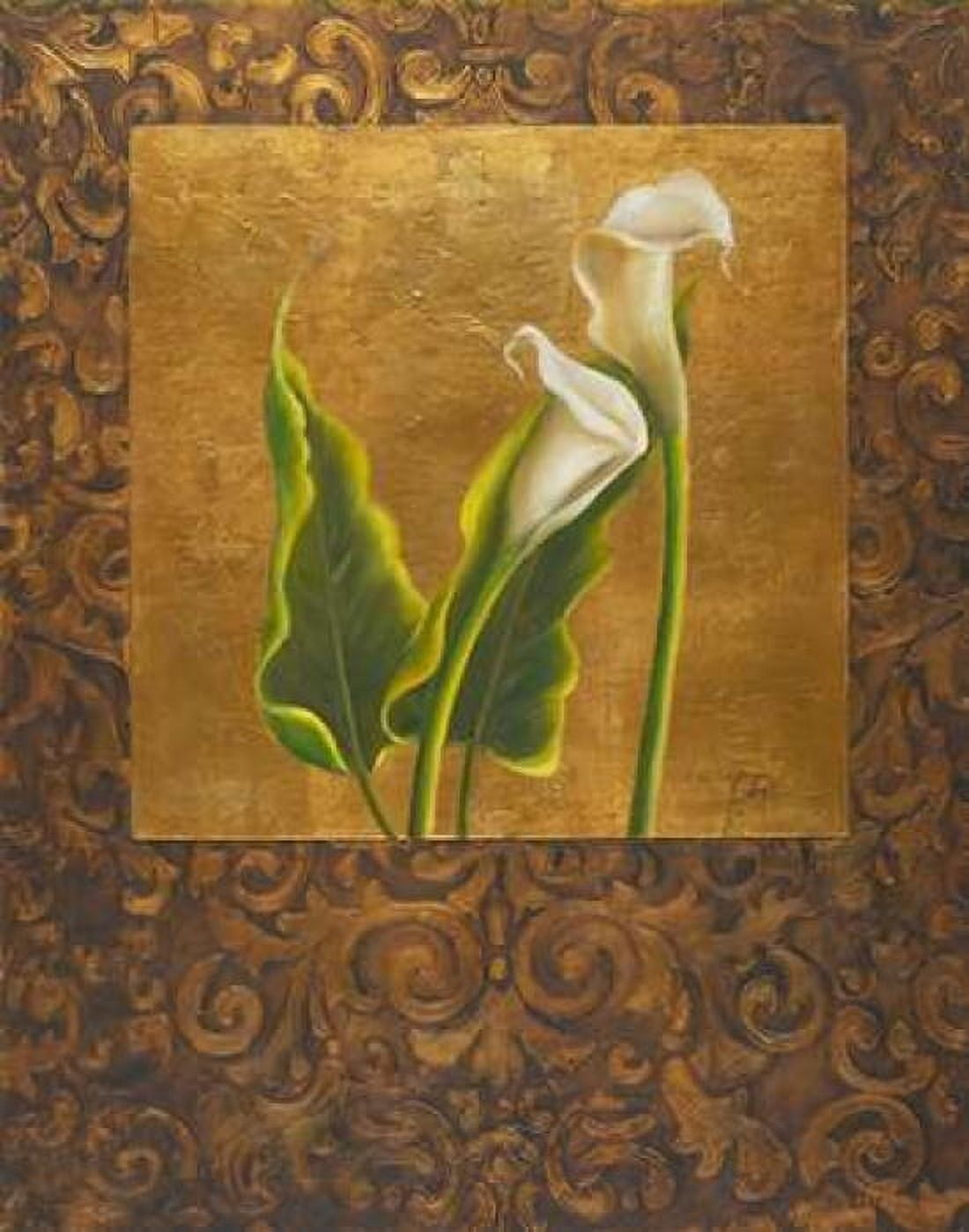 Calla Lily with Arabesque II Canvas Art - Patricia Pinto (22 x 28)