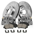 thumbnail image 1 of Callahan Brake Parts Brake Kit for Ford Taurus 1995 Front Drilled and Slotted Brake Rotors with Ceramic Brake Pads and Brake Calipers EBYK041097, 1 of 7