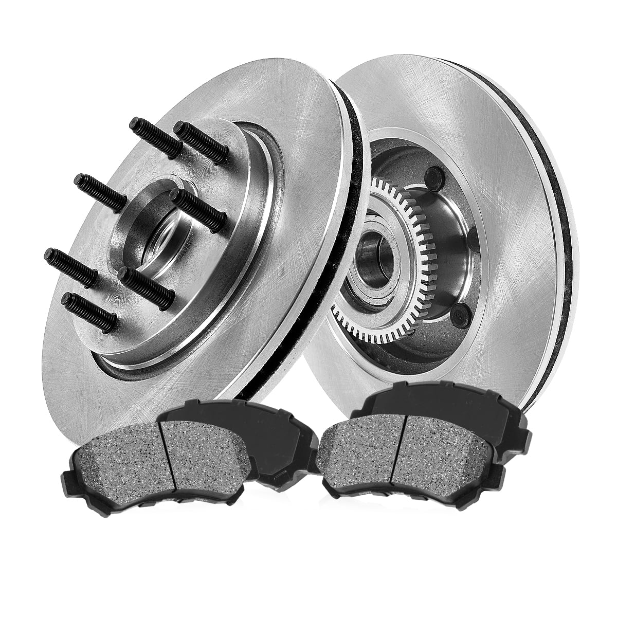 Callahan Brake Parts Brake Kit for Ford F-150 2000-2003, Ford F-150 Heritage 2004, Ford F-250 1997-1999 Front Replacement Brake Rotors with Metallic Brake Pads EBYK001296