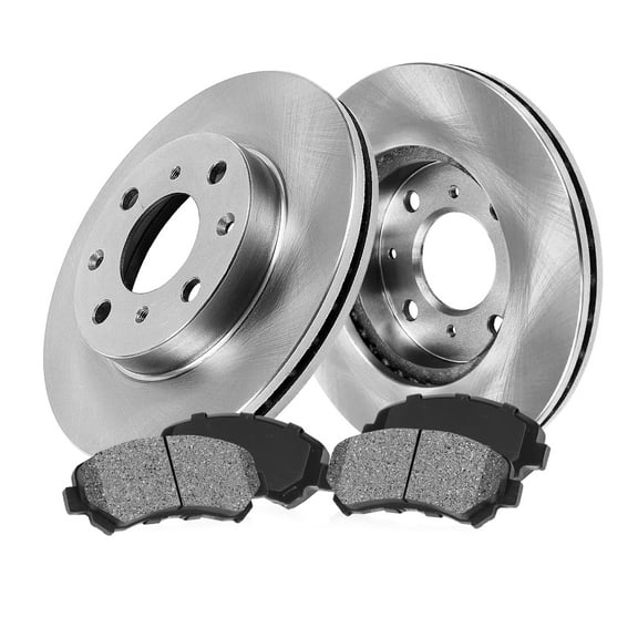 Callahan Brake Parts Brake Kit for Chevrolet Cobalt 2005-2010, Pontiac G5 2007-2010, Saturn Ion 2003-2007 Front Replacement Brake Rotors with Metallic Brake Pads EBYK001340