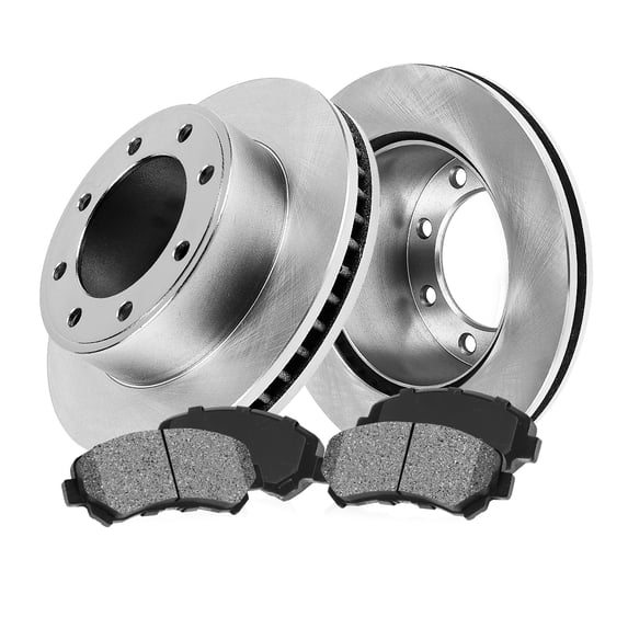 Callahan Brake Parts Brake Kit for CHEVROLET DODGE GMC Select Models Front Replacement Brake Rotors with Metallic Brake Pads EBYK001364