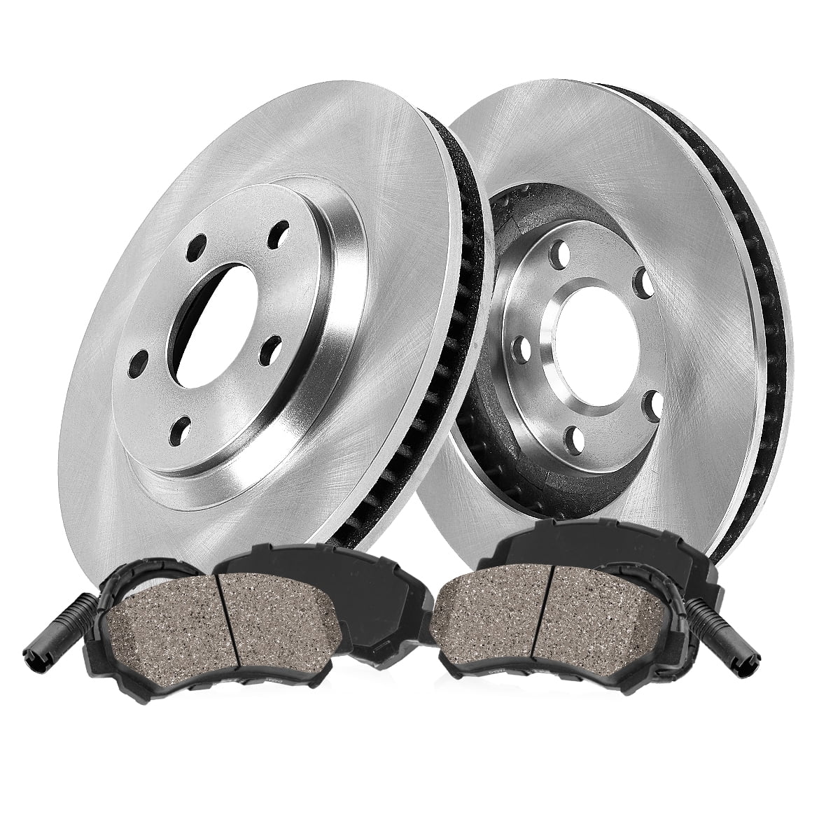 Callahan Brake Parts Brake Kit for Mercedes-Benz 400E 1993, Mercedes-Benz E320 1994-1995, Mercedes-Benz E420 1994-1995 Front Replacement Brake Rotors with Ceramic Brake Pads EBYK007299