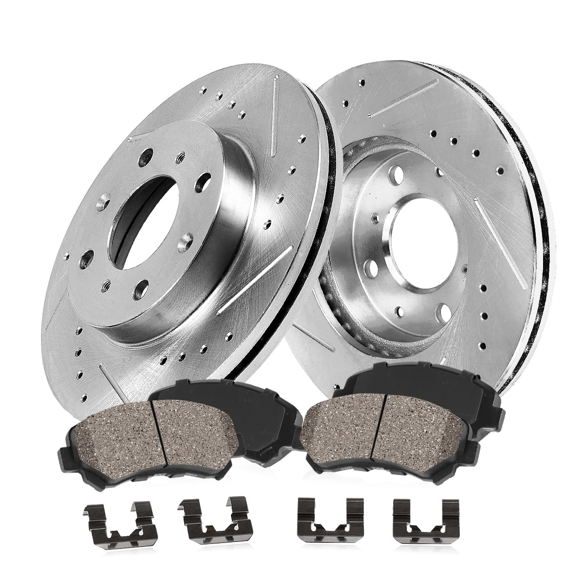 Callahan Brake Parts Brake Kit for Honda Prelude 1993-1996 Front Drilled and Slotted Brake Rotors with Ceramic Brake Pads EBYK014618