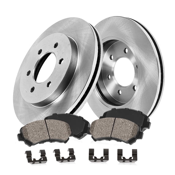 Callahan Brake Parts Brake Kit for Toyota Sequoia 2001-2007, Toyota Tundra 2000-2006 Front Replacement Brake Rotors with Ceramic Brake Pads EBYK018816
