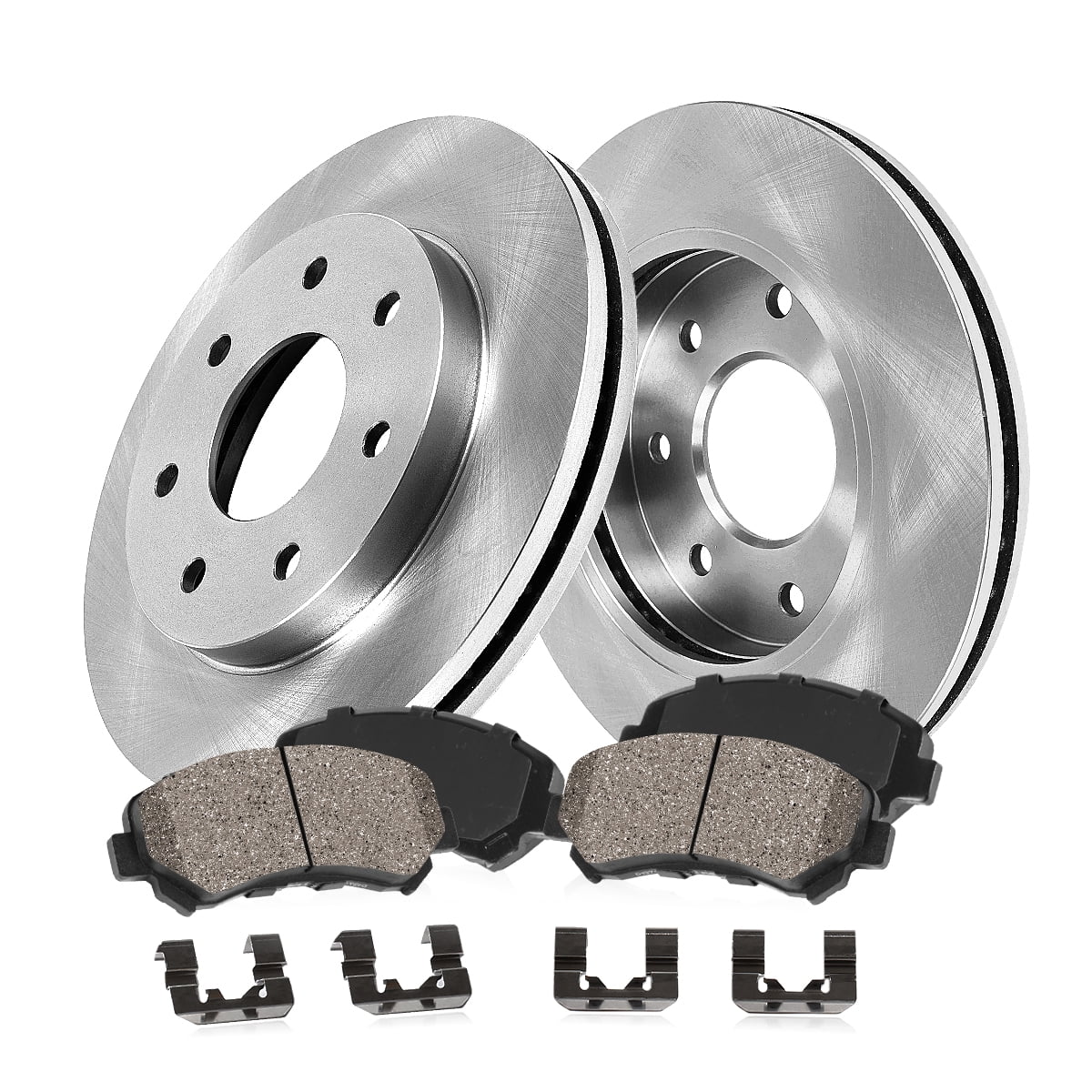 Callahan Brake Parts Brake Kit for Ford F-150 2004-2008, Lincoln Mark LT 2006-2008 Front Replacement Brake Rotors with Ceramic Brake Pads EBYK036135