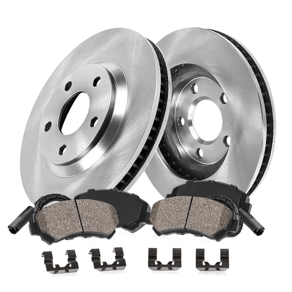 Callahan Brake Parts Brake Kit for AUDI Select Models Front Replacement Brake Rotors with Ceramic Brake Pads EBYK036533