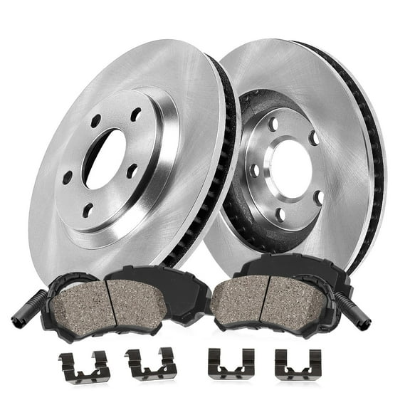 Callahan Brake Parts Brake Kit for BMW 535i xDrive 2011 Front Replacement Brake Rotors with Ceramic Brake Pads EBYK036584