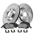 thumbnail image 1 of Callahan Brake Parts Brake Kit for BMW Select Models Front Drilled and Slotted Brake Rotors with Metallic Brake Pads EBYK038329, 1 of 6