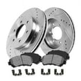 thumbnail image 1 of Callahan Brake Parts Brake Kit for Dodge Dakota 2000-2002, Dodge Durango 2000-2002 Front Drilled and Slotted Brake Rotors with Metallic Brake Pads EBYK038331, 1 of 6