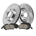 thumbnail image 1 of Callahan Brake Parts Brake Kit for AUDI Select Models Front Drilled and Slotted Brake Rotors with Ceramic Brake Pads EBYK041988, 1 of 6