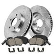 thumbnail image 1 of Callahan Brake Parts Brake Kit for Lexus LS500 2018-2022, Lexus LS500h 2018-2022 Front Drilled and Slotted Brake Rotors with Ceramic Brake Pads EBYK044699, 1 of 6