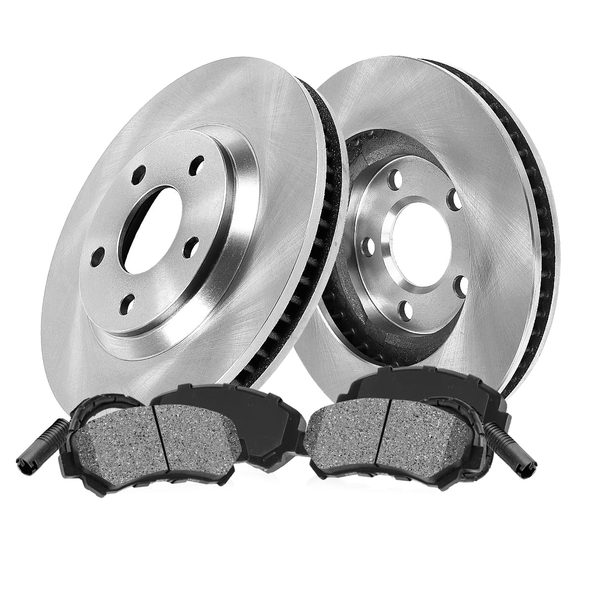 Callahan Brake Parts Brake Kit for BMW 745Li 02-05 BMW 745i 02-05 BMW 750Li 06-08 BMW 750i 06-08 BMW 760Li 03-08 BMW 760i 04-06 Front Replacement Brake Rotors with Metallic Brake Pads EBYK001264