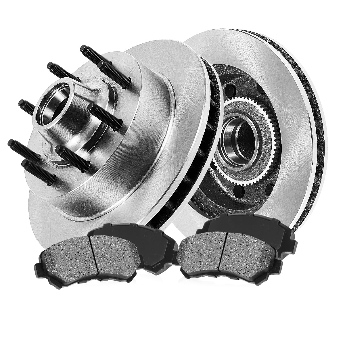 Callahan Brake Parts Brake Kit for Ford Excursion 2000-2002, Ford F-250 Super Duty 1999-2002, Ford F-350 Super Duty 1999-2002 Front Replacement Brake Rotors with Metallic Brake Pads EBYK001290