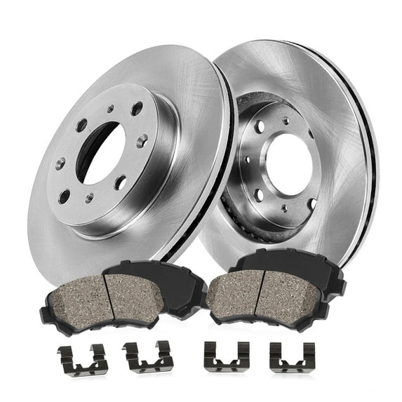 Callahan Brake Parts Brake Kit for Volkswagen Cabrio 95-02 Volkswagen Golf 93-99 Volkswagen Jetta 90-99 Volkswagen Passat 92-97 Front Replacement Brake Rotors with Ceramic Brake Pads EBYK018141