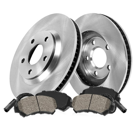 Callahan Brake Parts Brake Kit for Mercedes-Benz CL500 1999-2003, Mercedes-Benz S430 2000-2002, Mercedes-Benz S500 2000-2003 Front Replacement Brake Rotors with Ceramic Brake Pads EBYK026537