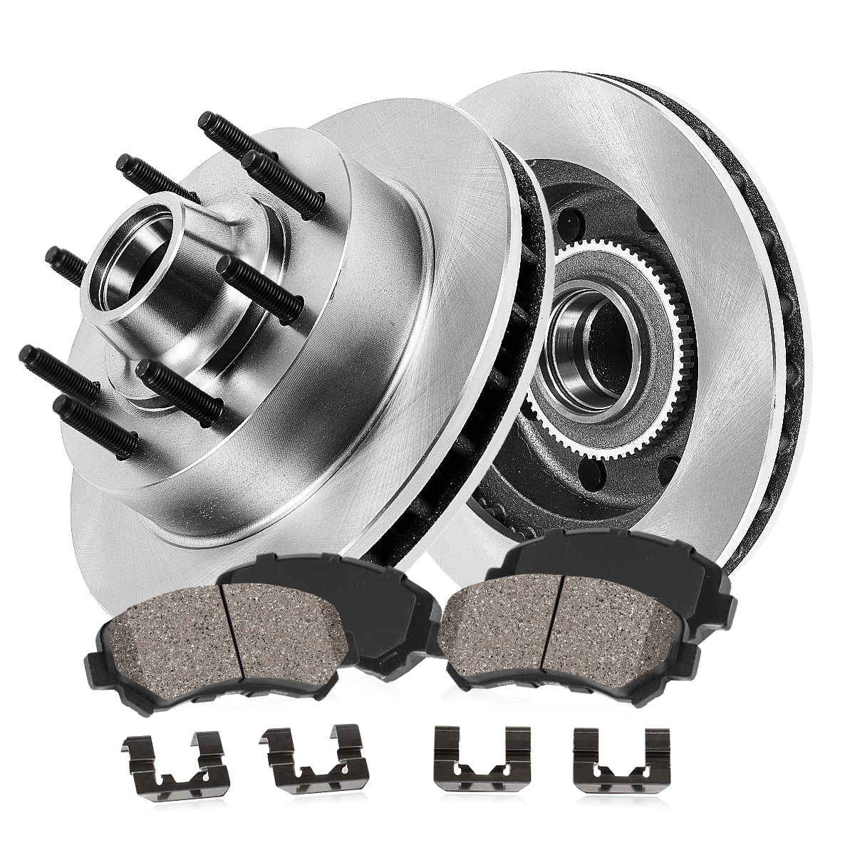 Callahan Brake Parts Brake Kit for Ford E-350 Super Duty 08-19 Ford E-350 Super Duty 21-23 Ford E-450 Super Duty 08-19 Ford E-450 Super Duty 21-23 Front Brake Rotors w/ Ceramic Brake Pads EBYK026561