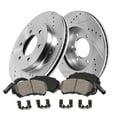 thumbnail image 1 of Callahan Brake Parts Brake Kit for Dodge Sprinter 2500 07-09 Freightliner Sprinter 2500 07-18 Mercedes-Benz Sprinter 2500 10-18 Front Drilled Slotted Rotors with Ceramic Brake Pads EBYK026911, 1 of 6