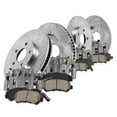 thumbnail image 1 of Callahan Brake Parts Brake Kit for BMW 328i 2011-2013 Front and Rear Drilled and Slotted Brake Rotors with Ceramic Brake Pads and Brake Calipers EBYK035383, 1 of 7