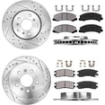 thumbnail image 1 of Callahan Brake Parts Brake Kit for Chevrolet Impala 2006-2010, Chevrolet Monte Carlo 2006-2007 Front and Rear Drilled and Slotted Brake Rotors with Ceramic Brake Pads EBYK010436, 1 of 1