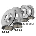 thumbnail image 1 of Callahan Brake Parts Brake Kit for Audi A6 2016-2018, Audi A6 Quattro 2012-2018, Audi A7 Quattro 2013-2018 Front and Rear Drilled and Slotted Brake Rotors with Ceramic Brake Pads EBYK025638, 1 of 6