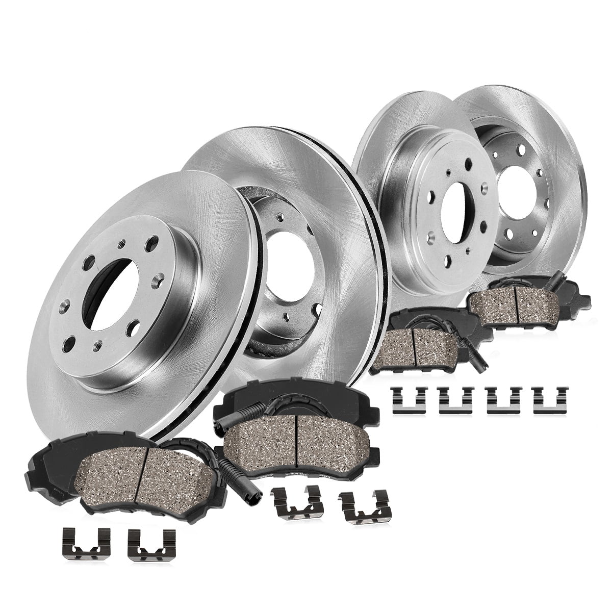 Callahan Brake Parts Brake Kit for Mini Cooper 2012-2015 Front and Rear Replacement Brake Rotors with Ceramic Brake Pads EBYK033603
