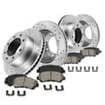 thumbnail image 1 of Callahan Brake Parts Brake Kit for Ford F-250 Super Duty 2010-2011, Ford F-350 Super Duty 2010-2011 Front and Rear Drilled and Slotted Brake Rotors with Ceramic Brake Pads EBYK034891, 1 of 6