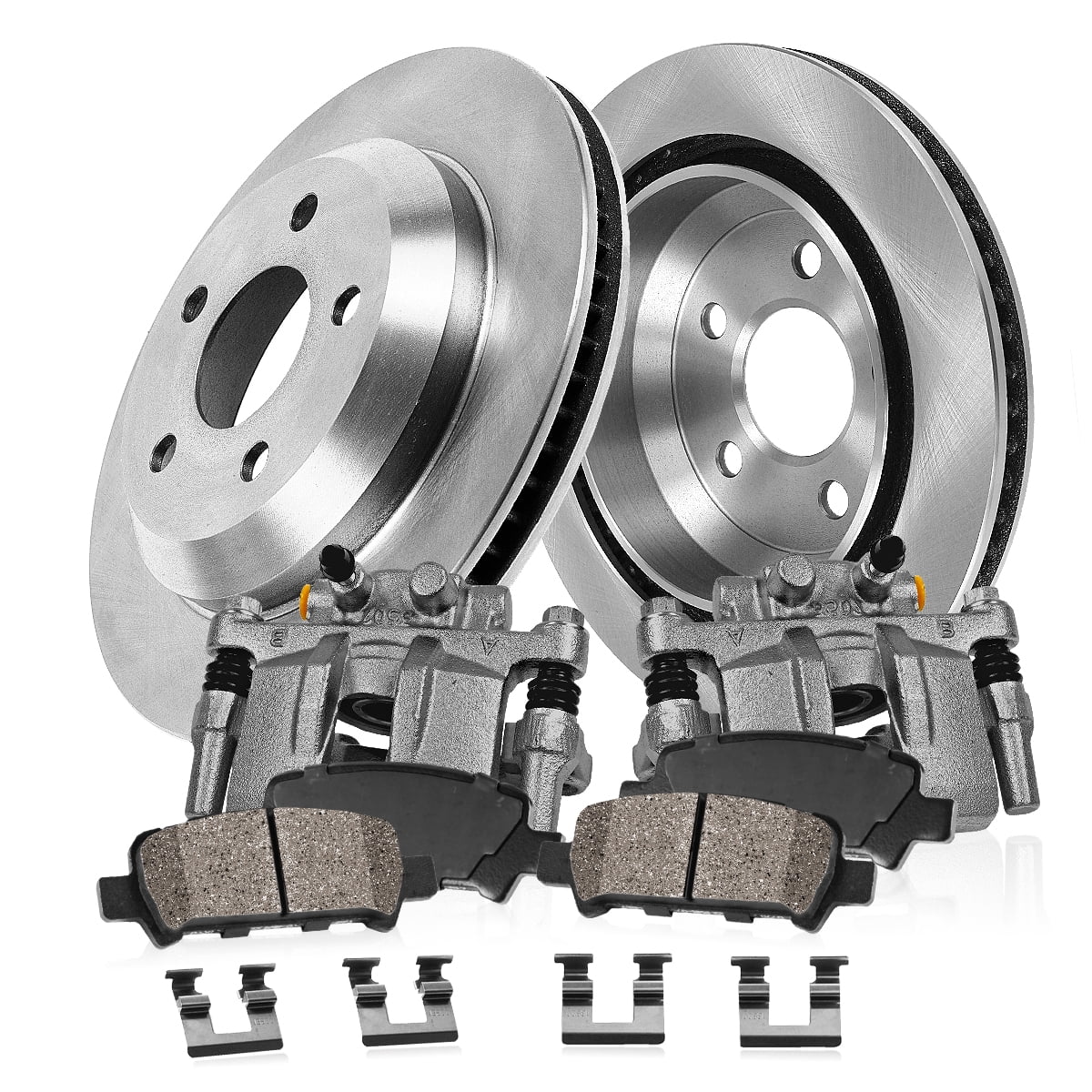 Callahan Brake Parts Brake Kit for BMW 325i 2006, BMW 328i 2007-2010 Rear Replacement Brake Rotors with Ceramic Brake Pads and Brake Calipers EBYK035363