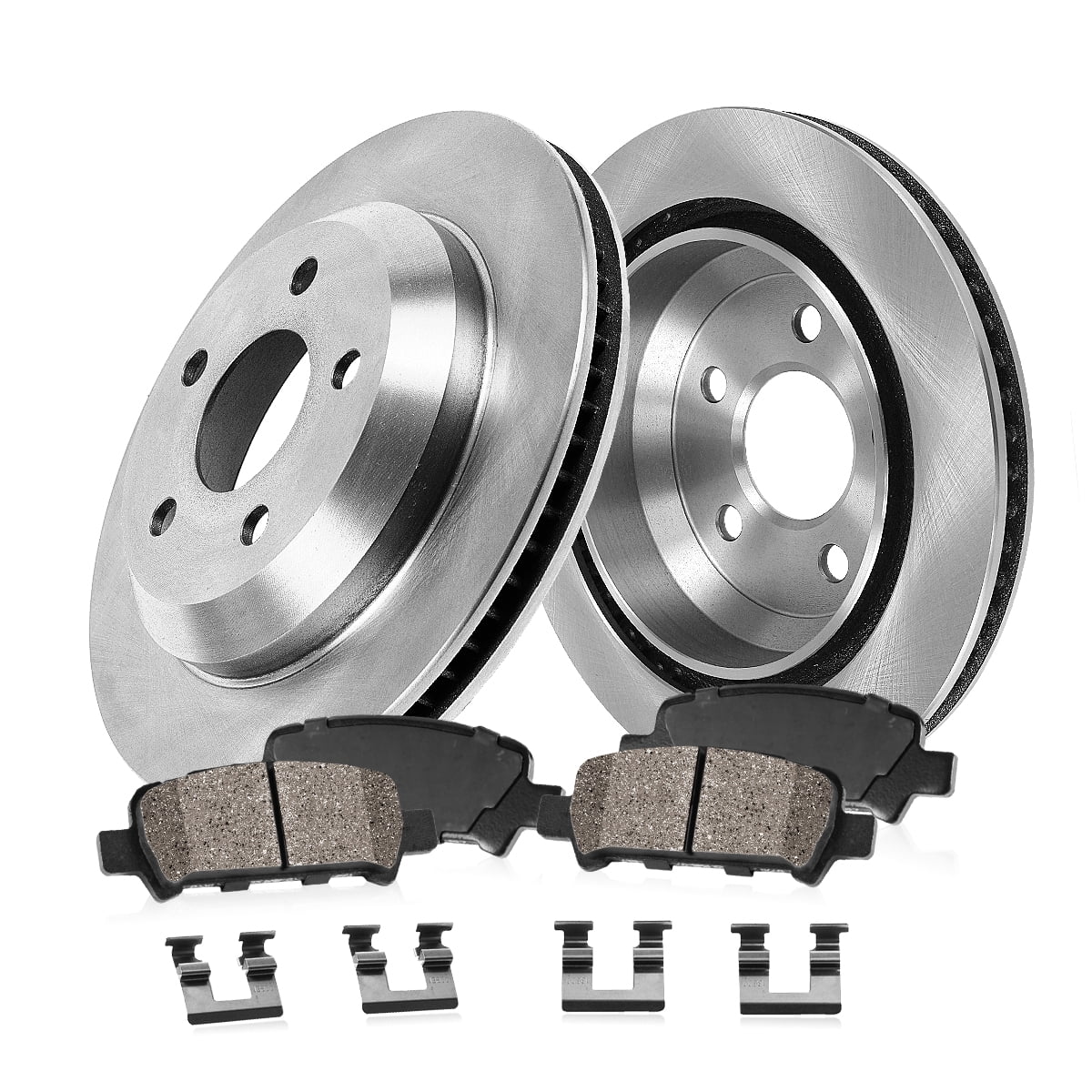 Callahan Brake Parts Brake Kit for Nissan 300ZX 1986-1989 Rear Replacement Brake Rotors with Ceramic Brake Pads CLHCKO112489