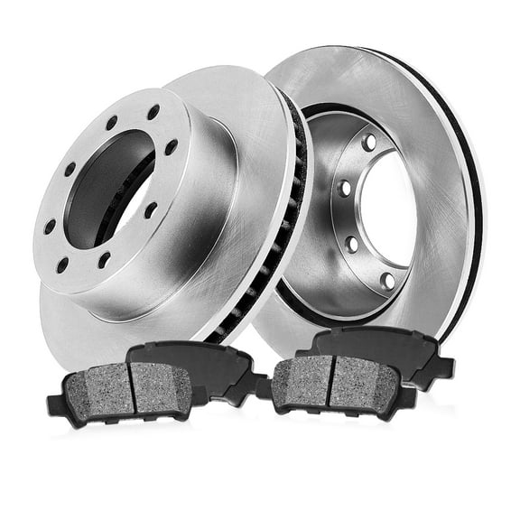 Callahan Brake Parts Brake Kit for CHEVROLET GMC Select Models Rear Replacement Brake Rotors with Metallic Brake Pads EBYK001257