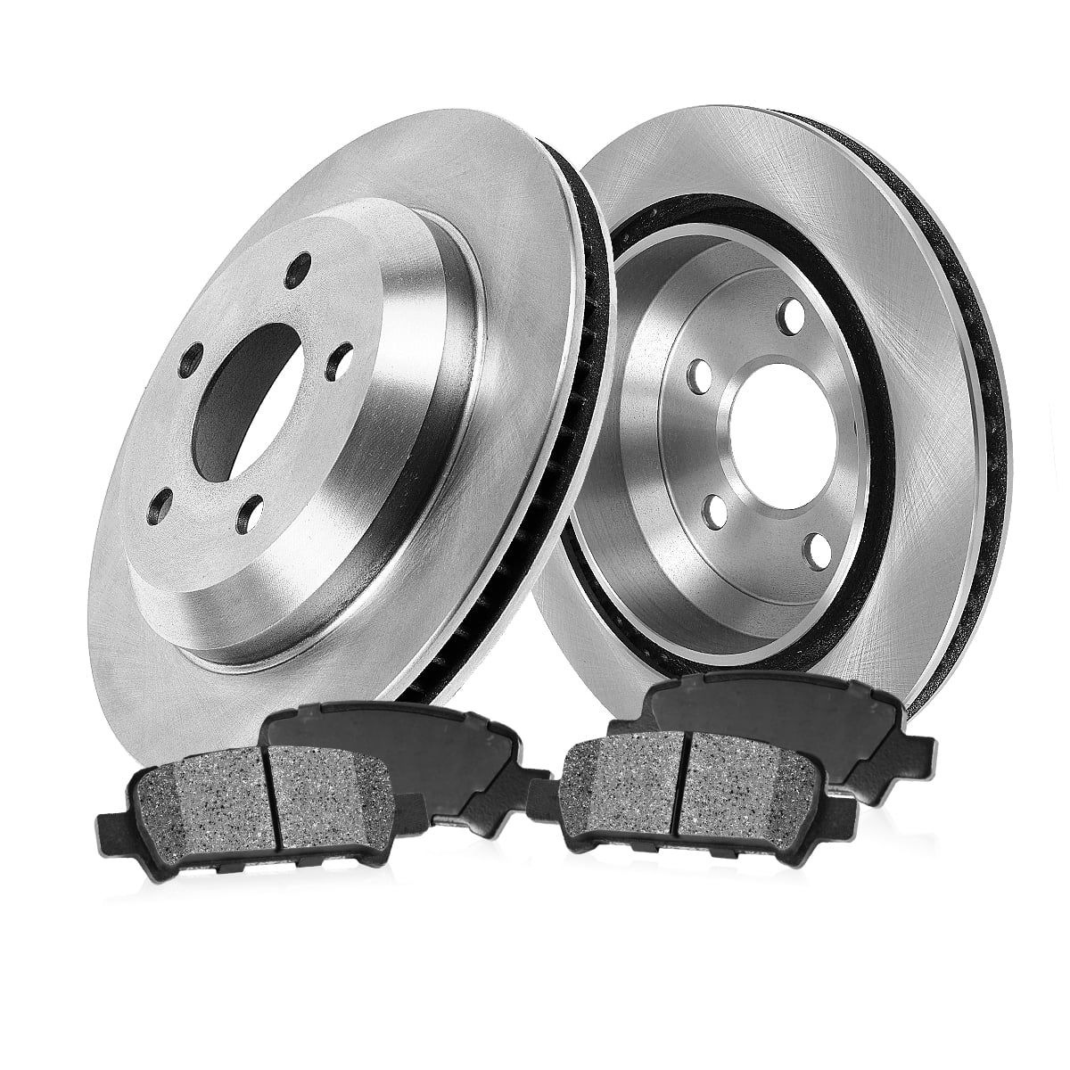 Callahan Brake Parts Brake Kit for Ford Mustang 2005-2011 Rear Replacement Brake Rotors with Metallic Brake Pads EBYK001386