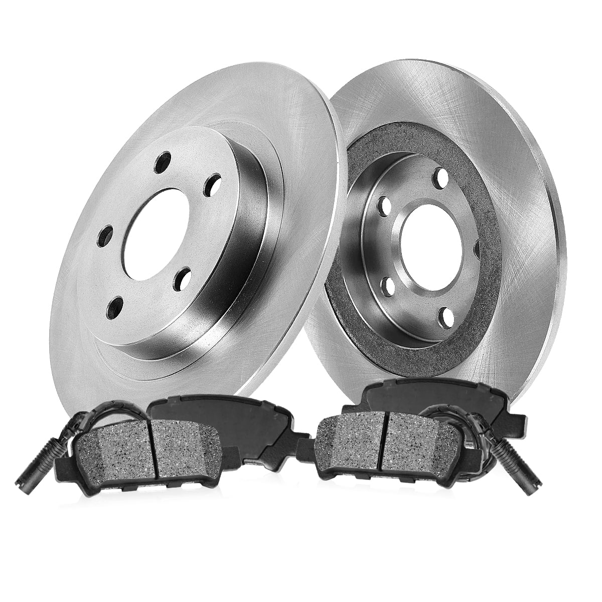 Callahan Brake Parts Brake Kit for BMW 525i 1990-1995, BMW 525iT 1993, BMW 530i 1994-1995, BMW 535i 1990-1993 Rear Replacement Brake Rotors with Metallic Brake Pads EBYK001599