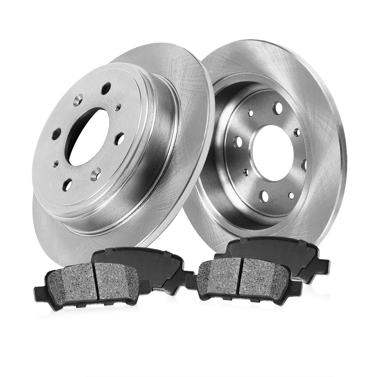 Callahan Brake Parts Brake Kit for VOLKSWAGEN Select Models Rear Replacement Brake Rotors with Metallic Brake Pads EBYK005396