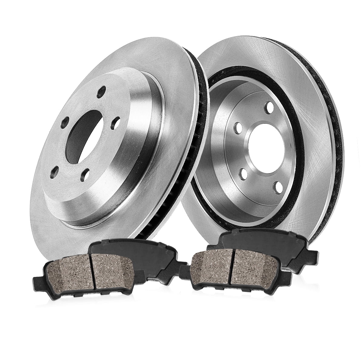 Callahan Brake Parts Brake Kit for Lexus LS460 2007-2017, Lexus LS600h 2008-2016 Rear Replacement Brake Rotors with Ceramic Brake Pads EBYK006730
