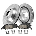 thumbnail image 1 of Callahan Brake Parts Brake Kit for Audi A6 2012-2018, Audi A6 Quattro 2012-2018, Audi A7 Quattro 2013-2018 Rear Drilled and Slotted Brake Rotors with Ceramic Brake Pads EBYK025627, 1 of 6