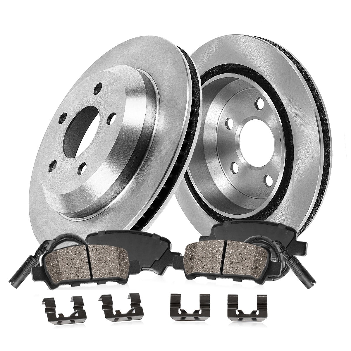 Callahan Brake Parts Brake Kit for Mercedes-Benz S350 2012-2013, Mercedes-Benz SL500 2003 Rear Replacement Brake Rotors with Ceramic Brake Pads EBYK027993