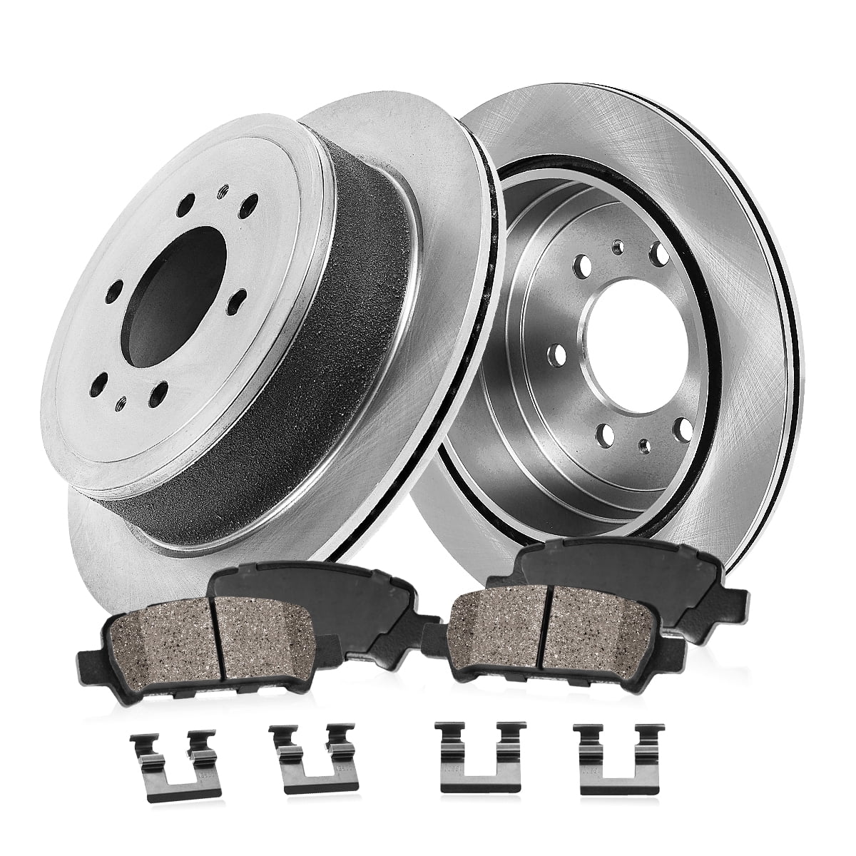 Callahan Brake Parts Brake Kit for Dodge Durango 2003 Rear Replacement Brake Rotors with Ceramic Brake Pads EBYK036202