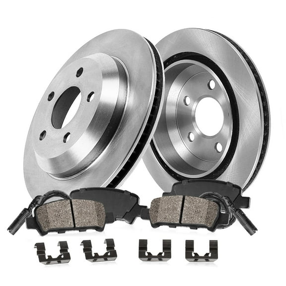 Callahan Brake Parts Brake Kit for BMW Select Models Rear Replacement Brake Rotors with Ceramic Brake Pads EBYK036601