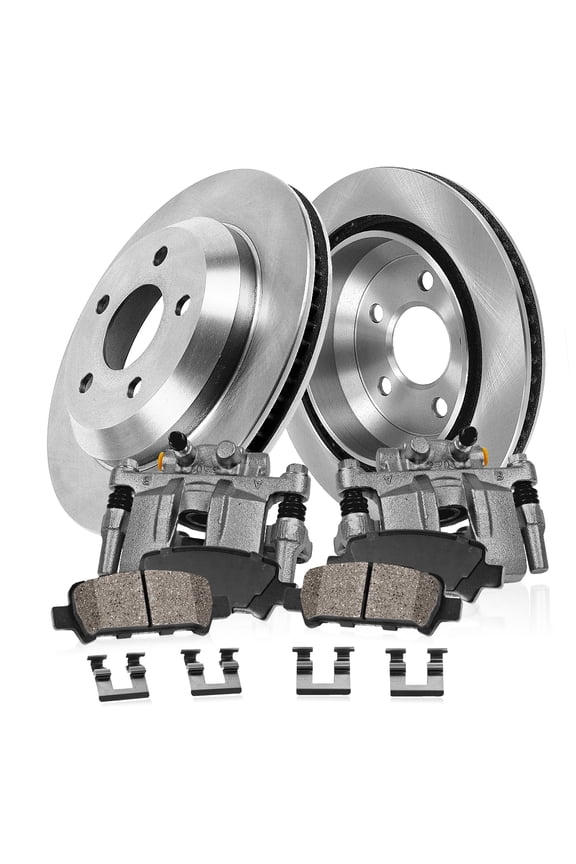 Kit for INFINITI Q50 14-24 INFINITI Q60 17-22 INFINITI Q70 14-19 INFINITI Q70L 15-19 INFINITI QX60 19-20 Rear Brake Rotors Brake Pads Calipers CLHCCO115045B