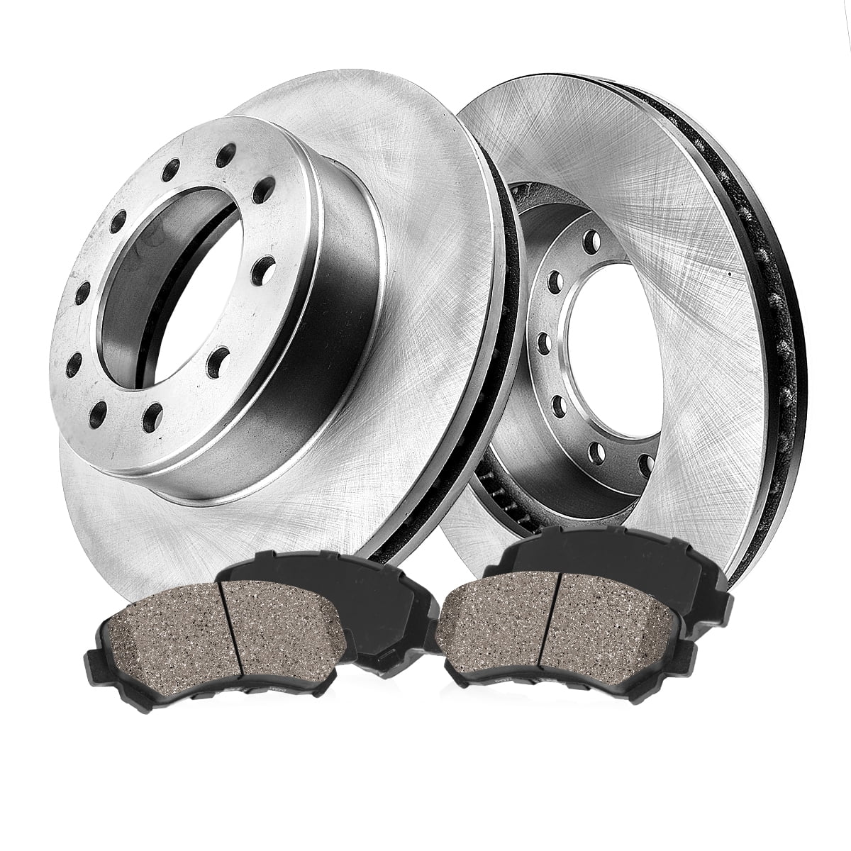 Callahan Brake Parts Brake Kit for Ford F-450 Super Duty 2017-2022, Ford F-550 Super Duty 2017-2022, Ford F-600 Super Duty 2020-2022 Rear Replacement Brake Rotors with Ceramic Brake Pads EBYK038153