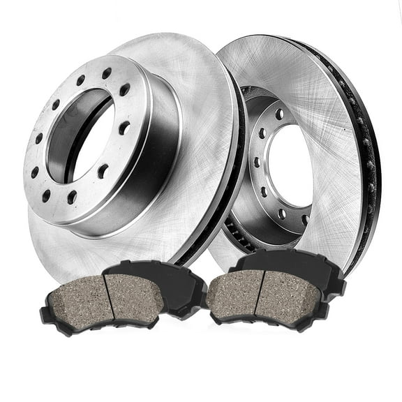 Callahan Brake Parts Brake Kit for Ford F-450 Super Duty 2017-2022, Ford F-550 Super Duty 2017-2022, Ford F-600 Super Duty 2020-2022 Rear Replacement Brake Rotors with Ceramic Brake Pads EBYK038153