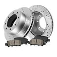 thumbnail image 1 of Callahan Brake Parts Brake Kit for Ford F-450 Super Duty 17-22 Ford F-550 Super Duty 17-22 Ford F-600 Super Duty 20-22 Rear Drilled and Slotted Brake Rotors with Ceramic Brake Pads EBYK039188, 1 of 6