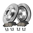 thumbnail image 1 of Callahan Brake Parts Brake Kit for Dodge Durango 2011-2024, Jeep Grand Cherokee 2011-2021, Jeep Grand Cherokee WK 2022 Rear Replacement Brake Rotors with Ceramic Brake Pads EBYK018222, 1 of 5
