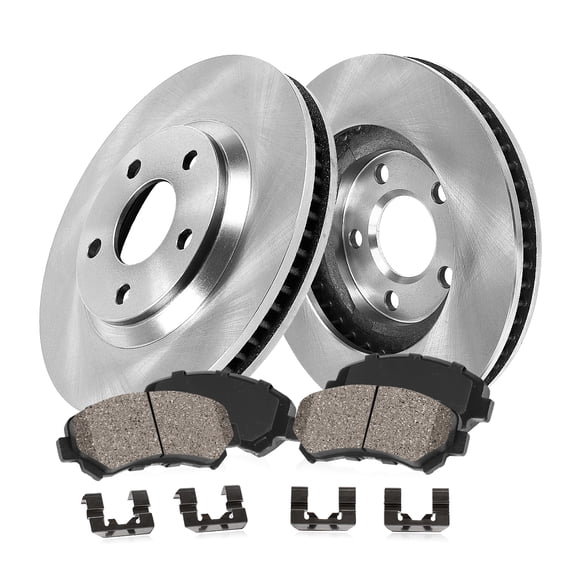Callahan Brake Parts Brake Kit for Chevrolet HHR 2006-2007 Front Replacement Brake Rotors with Ceramic Brake Pads EBYK018533